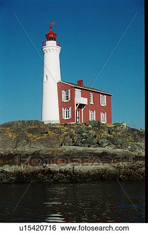 Stock Photograph - lighthouse located at Fisgard Island, British Columbia, Canada. Fotosearch