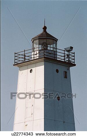 lighthouse located at FrankFort NBrkwtr, Michigan, United States View Large Photo Image Stock Image - lighthouse located at FrankFort NBrkwtr, Michigan, United States. Fotosearch