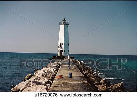 lighthouse located at FrankFort NBrkwtr, Michigan, United States View Large Photo Image Stock Photograph - lighthouse located at FrankFort NBrkwtr, Michigan, United States. Fotosearch
