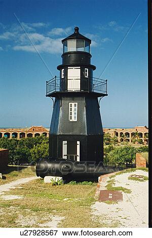 Stock Photo - lighthouse located at GardenKey, Florida, United States. Fotosearch