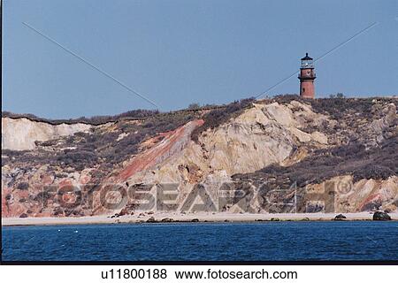 Stock Photo - lighthouse located at GayHead, Massachusetts, United States. Fotosearch
