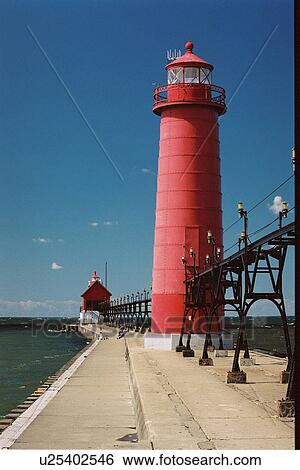 lighthouse located at GrandHaven, Michigan, United States View Large Photo Image Stock Photograph - lighthouse located at GrandHaven, Michigan, United States. Fotosearch