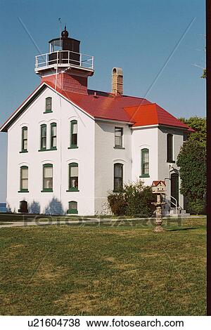 lighthouse located at GrandTraverse, Michigan, United States View Large Photo Image Stock Photo - lighthouse located at GrandTraverse, Michigan, United States. Fotosearch