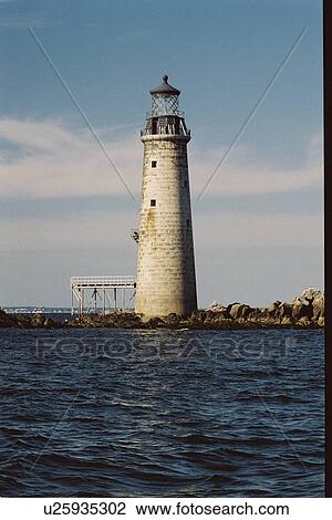 lighthouse located at Graves, Massachusetts, United States View Large Photo Image Stock Image - lighthouse located at Graves, Massachusetts, United States. Fotosearch