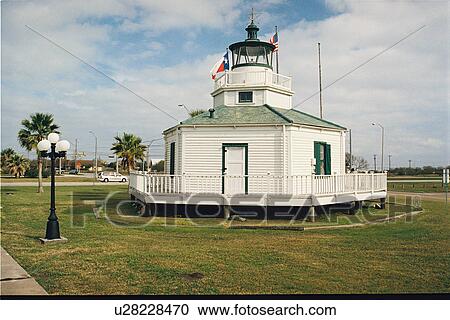 Stock Image - lighthouse located at HalfmoonReef, Texas. Fotosearch