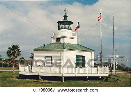 Stock Photo - lighthouse located at HalfmoonReef, Texas. Fotosearch
