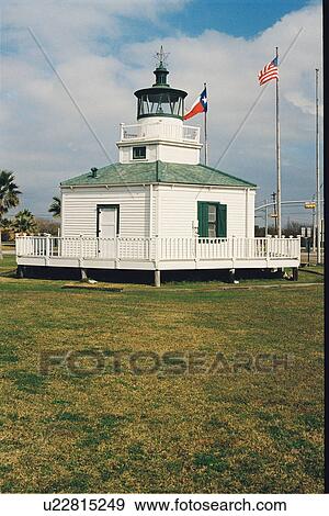 Stock Photo - lighthouse located at HalfmoonReef, Texas. Fotosearch