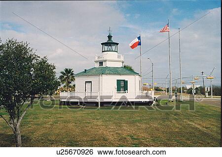 Stock Photograph - lighthouse located at HalfmoonReef, Texas. Fotosearch