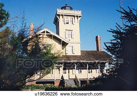 Stock Photograph - lighthouse located at Hereford Inlet, New Jersey, United States. Fotosearch