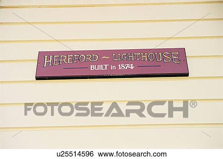 Stock Photograph - lighthouse located at Hereford Inlet, New Jersey, United States. Fotosearch