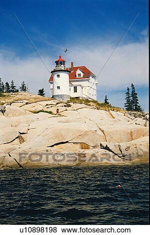 lighthouse located at HeronNeck, Maine, United States View Large Photo Image Stock Photo - lighthouse located at HeronNeck, Maine, United States. Fotosearch
