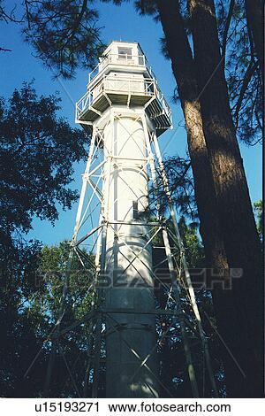 Stock Image - lighthouse located at HiltonHeadRR, South Carolina. Fotosearch