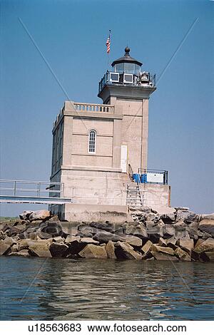 lighthouse located at Huntington Harbor, New York, United States View Large Photo Image Stock Image - lighthouse located at Huntington Harbor, New York, United States. Fotosearch