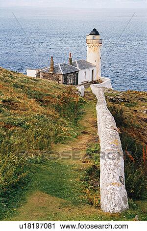 Stock Image - lighthouse located at IsleofMayLower, Scotland. Fotosearch