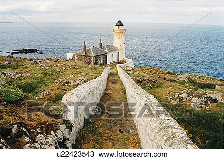 Stock Image - lighthouse located at IsleofMayLower, Scotland. Fotosearch