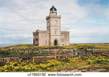 Stock Image - lighthouse located at IsleofMayMain, Scotland. Fotosearch