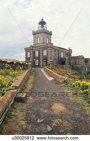 Stock Image - lighthouse located at IsleofMayMain, Scotland. Fotosearch