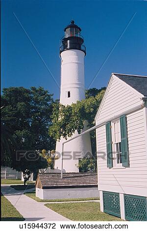 Stock Image - lighthouse located at KeyWest, Florida, United States. Fotosearch