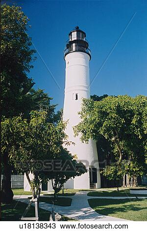 Stock Image - lighthouse located at KeyWest, Florida, United States. Fotosearch