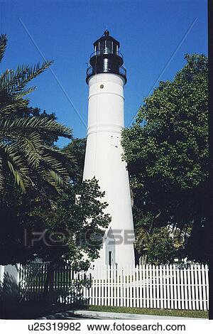 Stock Image - lighthouse located at KeyWest, Florida, United States. Fotosearch
