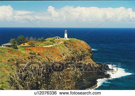 lighthouse located at Kilauea Point, Hawaii, United States View Large Photo Image Stock Photograph - lighthouse located at Kilauea Point, Hawaii, United States. Fotosearch