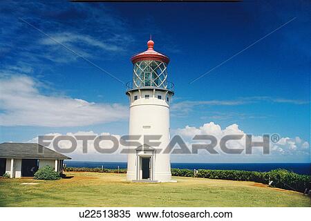 lighthouse located at Kilauea Point, Hawaii, United States View Large Photo Image Stock Photography - lighthouse located at Kilauea Point, Hawaii, United States. Fotosearch