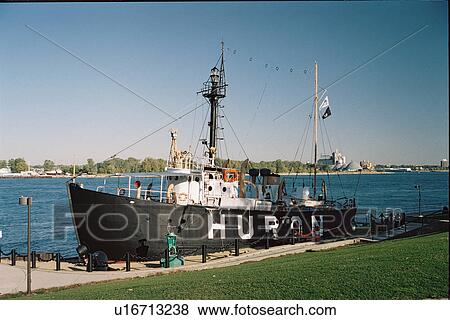 Stock Photo - lighthouse located at LightshipHuron, Michigan, United States. Fotosearch