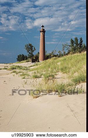 lighthouse located at LittleSablePt, Michigan, United States View Large Photo Image Stock Image - lighthouse located at LittleSablePt, Michigan, United States. Fotosearch