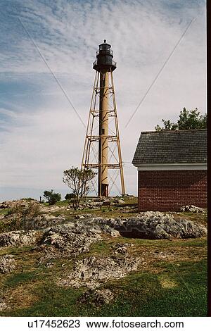 Stock Image - lighthouse located at MarbleHead, Massachusetts, United States. Fotosearch