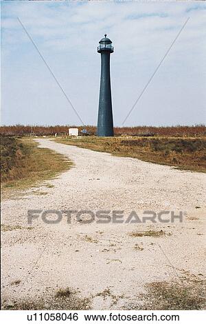 Stock Photograph - lighthouse located at Matagorda Island, Texas. Fotosearch