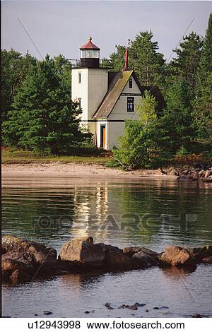 lighthouse located at Mendota, Michigan, United States View Large Photo Image Stock Photo - lighthouse located at Mendota, Michigan, United States. Fotosearch