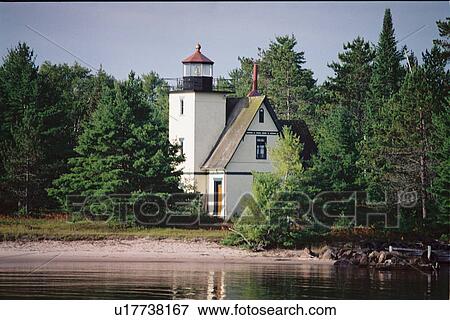Stock Photo - lighthouse located at Mendota, Michigan, United States. Fotosearch
