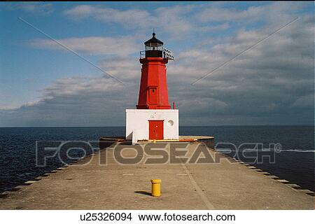 lighthouse located at MenomineeNPr, Michigan, United States View Large Photo Image Picture - lighthouse located at MenomineeNPr, Michigan, United States. Fotosearch