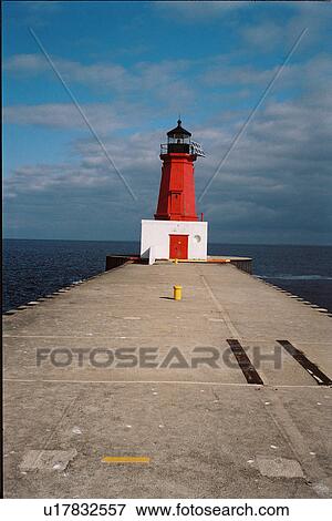lighthouse located at MenomineeNPr, Michigan, United States View Large Photo Image Stock Photo - lighthouse located at MenomineeNPr, Michigan, United States. Fotosearch