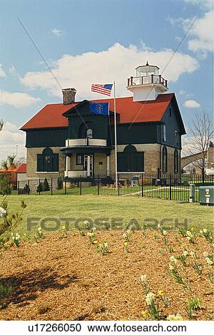 Stock Image - lighthouse located at MichiganCityOld, Indiana, United States. Fotosearch
