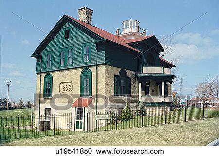 Stock Image - lighthouse located at MichiganCityOld, Indiana, United States. Fotosearch