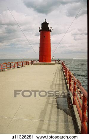 Stock Image - lighthouse located at MilwaukeePrhd, Washington, United States. Fotosearch