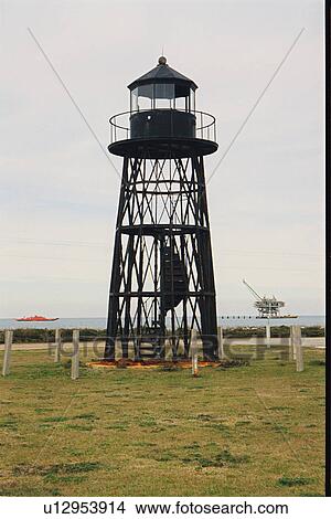 Picture - lighthouse located at MobileBay, Alabama, United States. Fotosearch