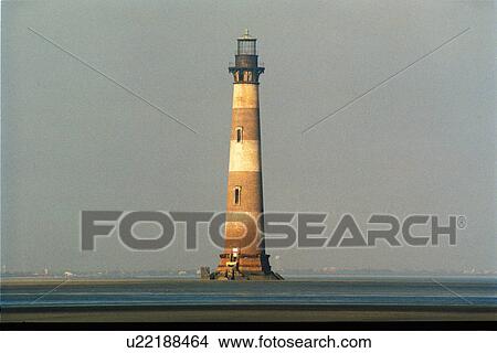 lighthouse located at Morris Island, South Carolina View Large Photo Image Picture - lighthouse located at Morris Island, South Carolina. Fotosearch