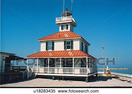 lighthouse located at NewCanal, Louisiana, United States View Large Photo Image Stock Photography - lighthouse located at NewCanal, Louisiana, United States. Fotosearch