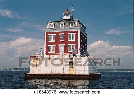 Stock Photograph - lighthouse located at NewLondonLedge, Conneticut, United States. Fotosearch