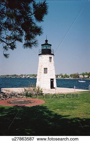 lighthouse located at Newport Harbor, Rhode Island, United States View Large Photo Image Stock Photo - lighthouse located at Newport Harbor, Rhode Island, United States. Fotosearch