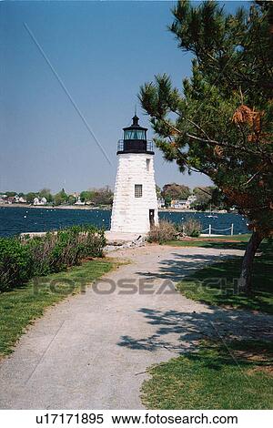 Stock Photography - lighthouse located at Newport Harbor, Rhode Island, United States. Fotosearch