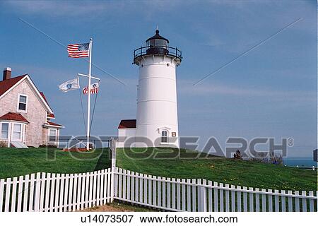 lighthouse located at Nobska Point, Massachusetts, United States View Large Photo Image Stock Photo - lighthouse located at Nobska Point, Massachusetts, United States. Fotosearch