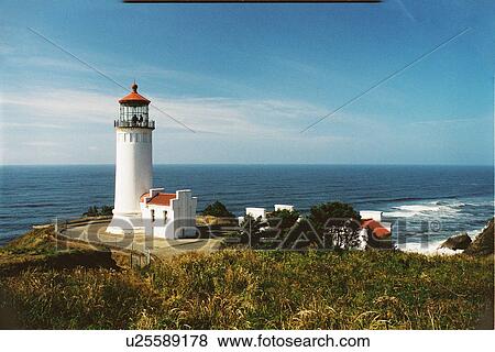 lighthouse located at NorthHead, Washington View Large Photo Image Stock Photo - lighthouse located at NorthHead, Washington. Fotosearch