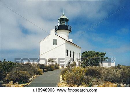 lighthouse located at Old Point Loma, California, United States View Large Photo Image Stock Image - lighthouse located at Old Point Loma, California, United States. Fotosearch