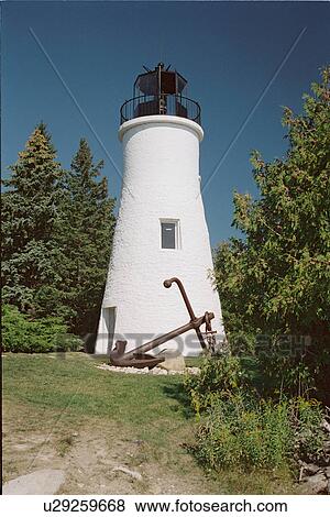 lighthouse located at OldPresqueIsle, Michigan, United States View Large Photo Image Stock Photo - lighthouse located at OldPresqueIsle, Michigan, United States. Fotosearch