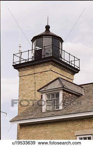 Stock Photo - lighthouse located at Ontonagon Harbor, Michigan, United States. Fotosearch