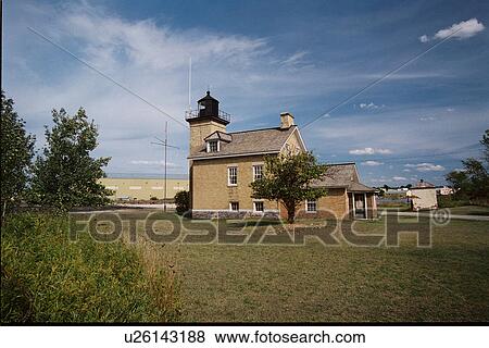 lighthouse located at Ontonagon Harbor, Michigan, United States View Large Photo Image Stock Photo - lighthouse located at Ontonagon Harbor, Michigan, United States. Fotosearch