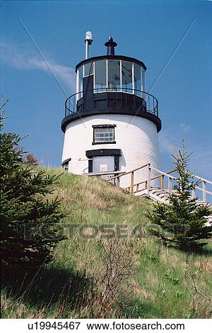lighthouse located at OwlsHead, Maine, United States View Large Photo Image Stock Photo - lighthouse located at OwlsHead, Maine, United States. Fotosearch